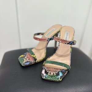 Steve Madden Multicolor Snake Print Heels